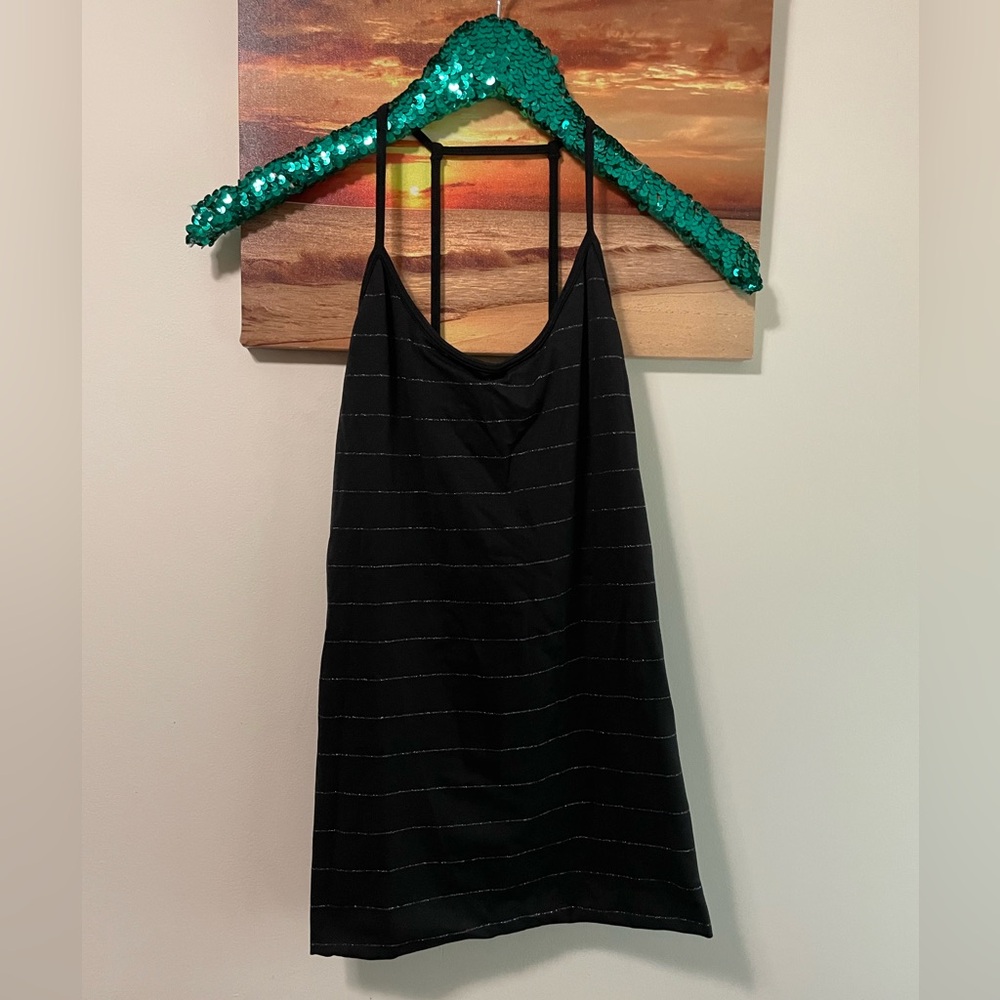 Victoria's Secret Black Striped VSX sexy sport workout tank